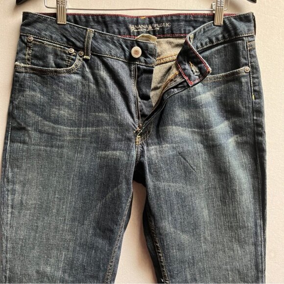 Vintage Banana Republic Premium Denim slim straight leg jeans Sz 14 - Picture 3 of 11
